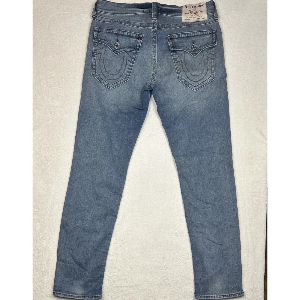 True‎ Religion GEND Relaxed Slim Jeans Mens Size 33 Light Wash Denim
